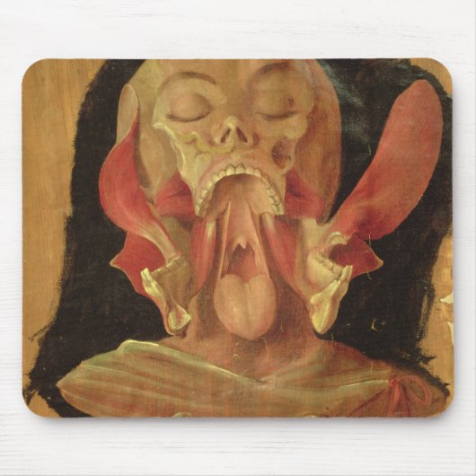 頭部の解剖スケッチ マウスパッド (正面)