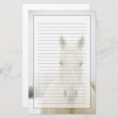 頭部の雪を持つ馬 便箋 (正面/裏面)