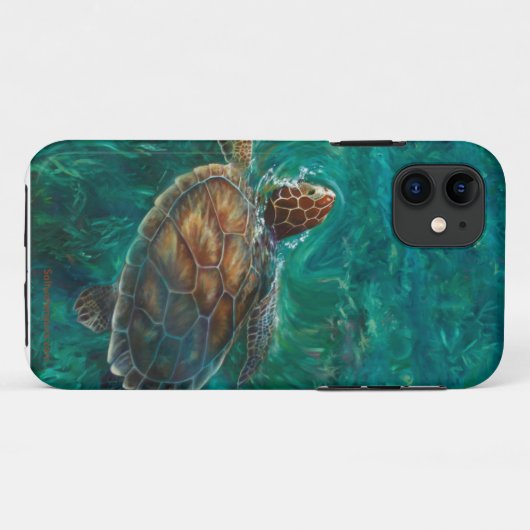 頭部はウミガメの電話箱を持ち上げます Case-Mate iPhoneケース (裏面(横))