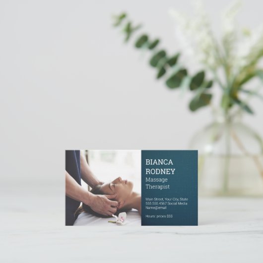 頭部マッサージ 名刺 (スタンド正面)