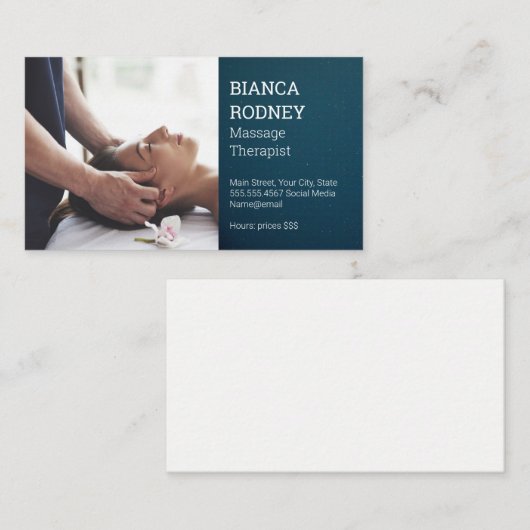 頭部マッサージ 名刺 (正面/裏面)