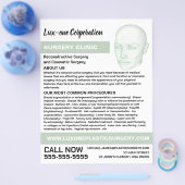 頭部モデル、整形外科医、整形外科 チラシ (シングル)