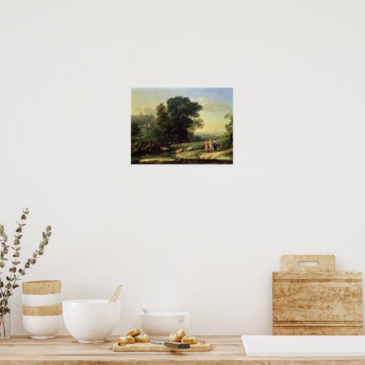 頭部付き風景 ポスター (キッチン)