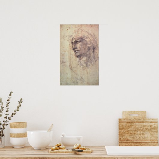 頭部勉強 ポスター (キッチン)