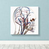 頭部動脈の医療イラストレーション1 キャンバスプリント (インサイチュ (ウッドフロア))