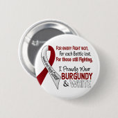 頭部及び首の蟹座私は得意気にバーガンディの白1を身に着けています 缶バッジ (正面&裏面)