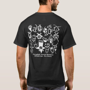 頭部、顔、仮面の岩石文字 Tシャツ