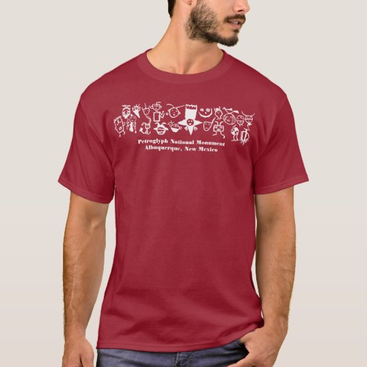 頭部、顔、仮面の岩石文字 Tシャツ (正面)