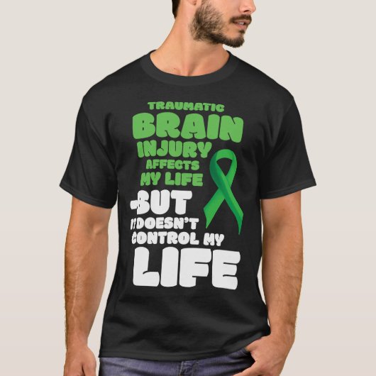 頭部TBI遺族認識度ギフト外傷性脳I Tシャツ (正面)