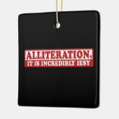 頭韻おもしろいクリエイティブ書の セラミックオーナメント (左)