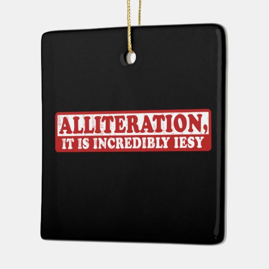 頭韻おもしろいクリエイティブ書の セラミックオーナメント (左)