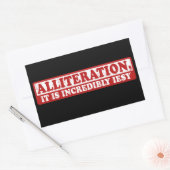 頭韻おもしろいクリエイティブ書の 長方形シール (封筒)