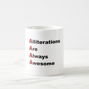 頭韻法は素晴らしいです常に コーヒーマグカップ