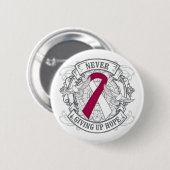 頭頸部がんが決して与え期待を裏切らない 缶バッジ (正面&裏面)