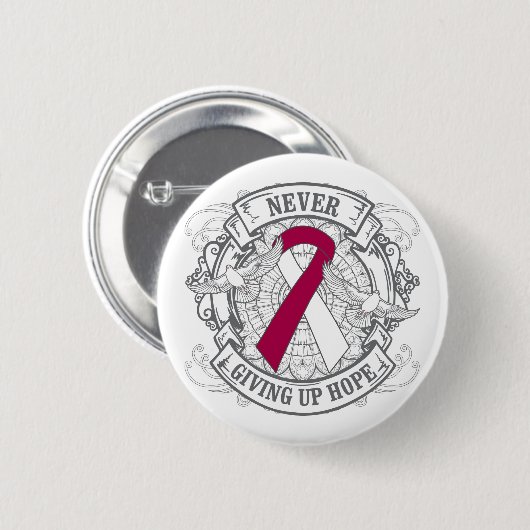 頭頸部がんが決して与え期待を裏切らない 缶バッジ (正面&裏面)