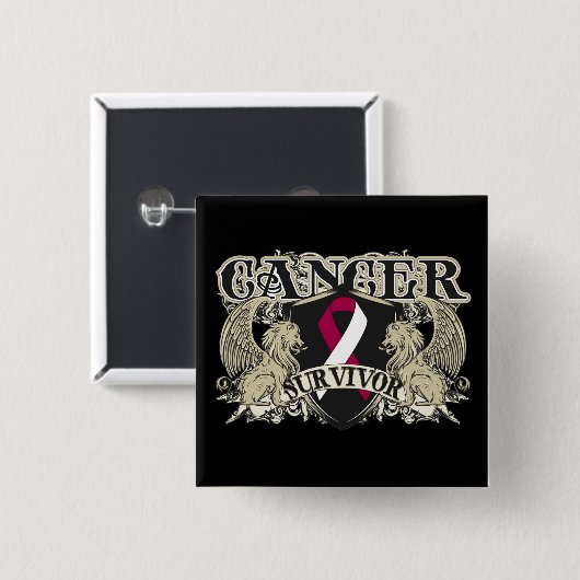 頭頸部がんを克服したメンズヘラルドライ 缶バッジ (正面&裏面)