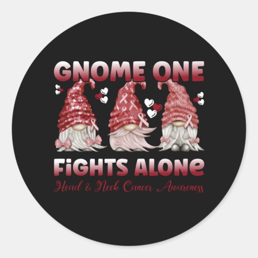 頭頸部がんバーガンディーリボン ラウンドシール (正面)