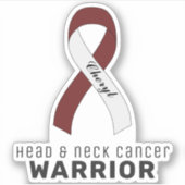 頭頸部がんビニールステッカー シール (正面)