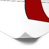 頭頸部がんブルゴーニュ白リボン3 ポスター (角)