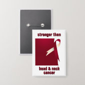 頭頸部がんボタンより強い 缶バッジ (正面/裏面)