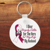 頭頸部がん夫のヒーロー キーホルダー (正面)