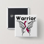 頭頸部がん戦士の部族蝶 缶バッジ (正面&裏面)