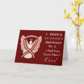 頭頸部がん認識度リボンエンジェルカード カード (黄色い花)