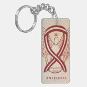 頭頸部がん認識度リボンキーチェーン キーホルダー (正面左)