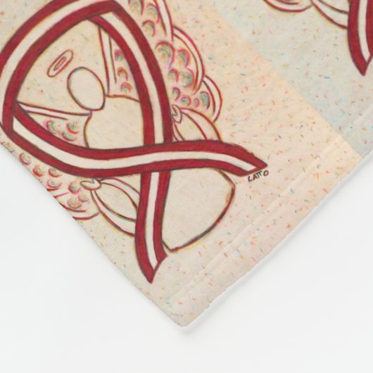 頭頸部がん認識度リボンソフトブランケット フリースブランケット (角)