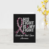 頭頸部がん認識度彼の戦いは私のSup カード (黄色い花)