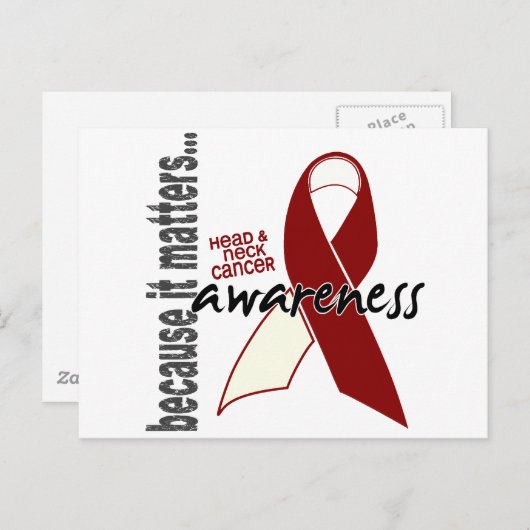 頭頸部がん認識度 ポストカード (正面/裏面)