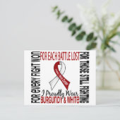 頭頸部がんI誇らしげにバーガンディー白衣服 ポストカード (スタンド正面)