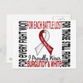 頭頸部がんI誇らしげにバーガンディー白衣服 ポストカード (正面/裏面)