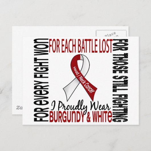 頭頸部がんI誇らしげにバーガンディー白衣服 ポストカード (正面/裏面)