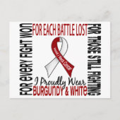 頭頸部がんI誇らしげにバーガンディー白衣服 ポストカード (正面)