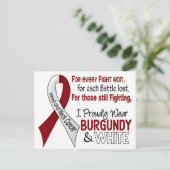 頭頸部がんI誇らしげに衣服ブルゴーニュ白1 ポストカード (スタンド正面)