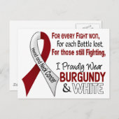 頭頸部がんI誇らしげに衣服ブルゴーニュ白1 ポストカード (正面/裏面)