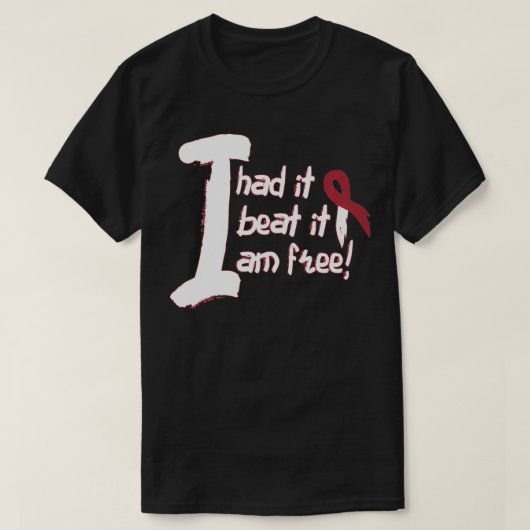 頭頸部戦がんリボンのプルオーバー Tシャツ (デザイン正面)