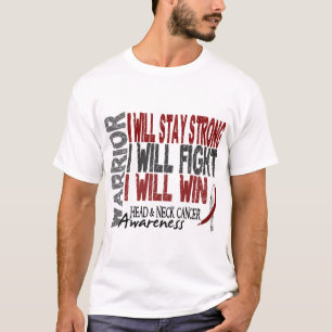 頭頸部癌の戦士 Tシャツ