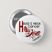 頭頸部癌の蝶3.1 缶バッジ (正面&裏面)