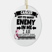 頭頸部癌は私の最も悪い敵に会いました セラミックオーナメント (右)