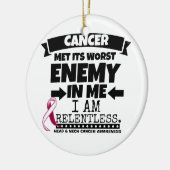 頭頸部癌は私の最も悪い敵に会いました セラミックオーナメント (左)