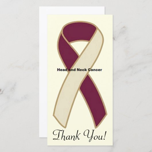 頭頸部癌 サンキューカード (正面/裏面)