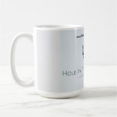 頭食べ物を与えの穴 コーヒーマグカップ (左)