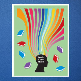 頭食べ物を与え本 ポスター