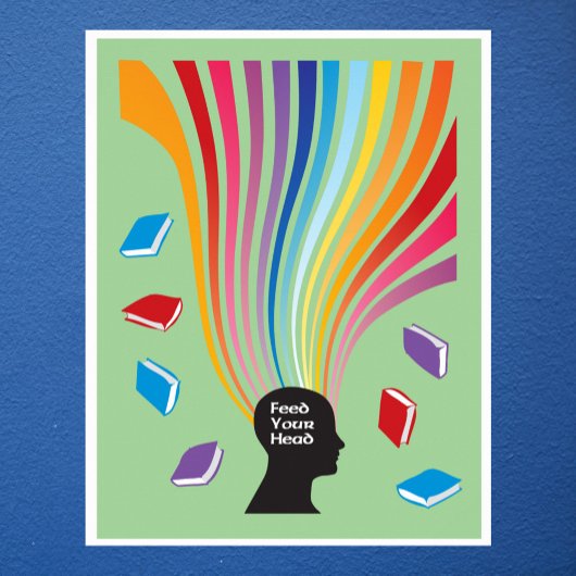 頭食べ物を与え本 ポスター