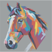 頭馬ポップ・アートの芸 シール (正面)