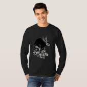 頭骨スカル猫 Tシャツ (正面フル)