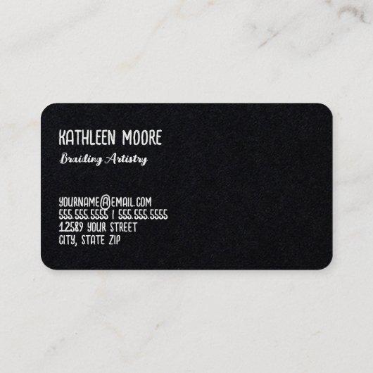 頭髪組み名刺 名刺 (裏面)