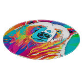 頭鮮やかのアートワーク カッティングボード (角)